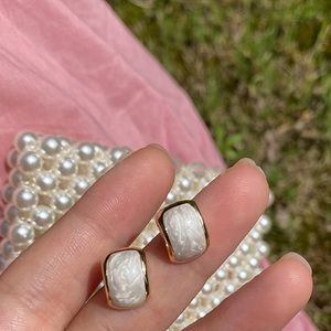 🔥 NWT! Vintage Real gold plated dripping oil earring